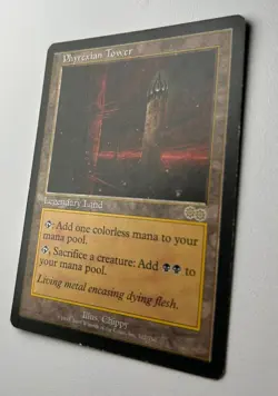Phyrexian Tower - Urza’s Saga (1998) - Rare - EN - (Moderate Play) - Image 2