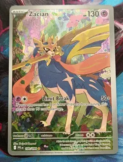 Pokemon TCG Zacian 100/94 ME02: Phantasmal Flames Illustration Rare Near Mint - Image 1