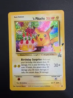 Pokemon - Birthday Pikachu 24 Holo - Celebrations Classic Collection 25th - Image 1