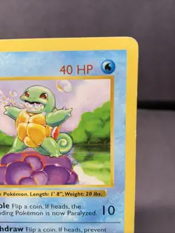 Pokemon TCG Squirtle 63/102 Base Set 1st Edition Shadowless 1999 VTG WOTC MP - Image 3