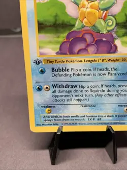 Pokemon TCG Squirtle 63/102 Base Set 1st Edition Shadowless 1999 VTG WOTC MP - Image 5