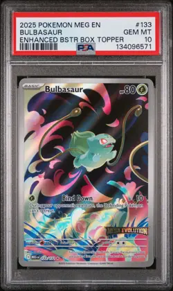 2025 POKEMON MEG EN-MEGA EVOLUTION ENHANCED BOOSTER BOX TOPPER BULBASAUR PSA 10 - Image 1