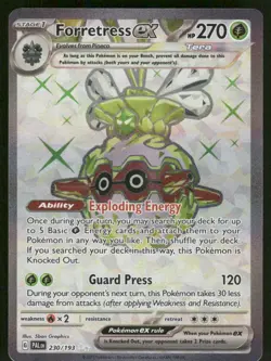 Pokemon Cards Forretress ex 230/193 Paldea Evolved Ultra Rare NM - Image 1
