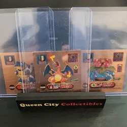 CHARIZARD, BLASTOISE & VENUSAUR - 1998 Pocket Monsters Amada Super DX Stickers - Image 1