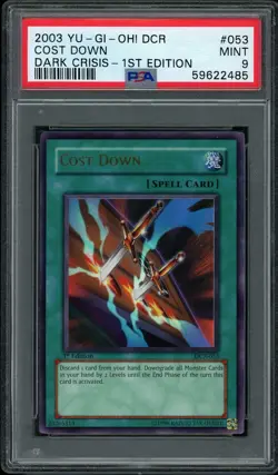 2003 Yu-Gi-Oh! 1st Edition DCR-053 Cost Down - PSA 9 MINT - Image 1