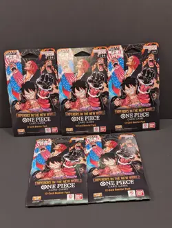 One Piece OP-09 Emperors in the New World One Piece Sleeved Booster Lot Of (5) - Image 1