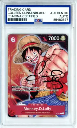 PSA Authentic Signed Colleen Clinkenbeard One Piece Monkey.D.Luffy (P-001) - Image 1