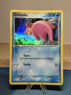 Slowpoke 83/113 Reverse Holo EX Delta Species Stamped Foil Pokemon Card MP - Image 1