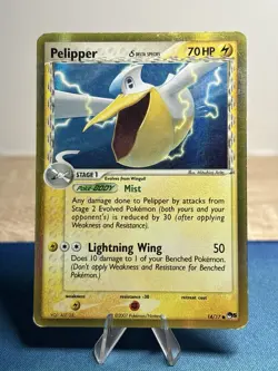 Pelipper 14/17 Holo Promo 2007 Delta Species Pokemon Card POP Series 5 HP - Image 1