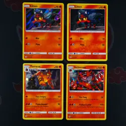 LP Pokemon LITTEN+TORRACAT+INCINEROAR Cosmos/Cracked-Ice/Web HOLO Card Sun Moon - Image 1