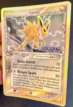 Jolteon 7/113 2005 EX Delta Species Pokemon Card TCG Reverse Holo Rare - Mp - Image 2