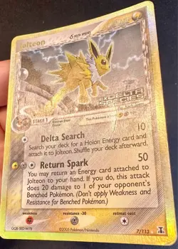 Jolteon 7/113 2005 EX Delta Species Pokemon Card TCG Reverse Holo Rare - Mp - Image 4