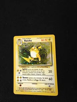 Pokemon TCG Raichu Base Set Holo Rare Card 14/102 Unlimited Italian - Image 1