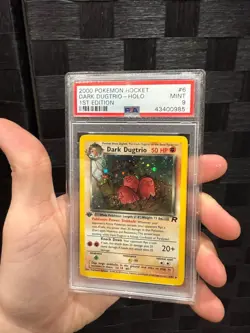 PSA 9 Dark Dugtrio 6/82 1st Edition Team Rocket Holo Pokemon Card Graded - Image 1