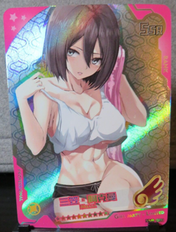 Mikasa Ackerman Titan AOT Goddess Story Doujin Holo Foil SSR Card CCG NM Waifu - Image 2