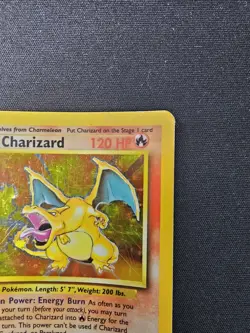 Pokemon Charizard 4/102 Base Set Holo Card 1999-2000 4th Print - Image 3