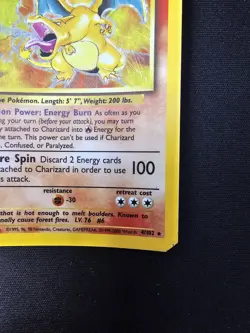 Pokemon Charizard 4/102 Base Set Holo Card 1999-2000 4th Print - Image 4