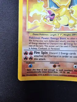 Pokemon Charizard 4/102 Base Set Holo Card 1999-2000 4th Print - Image 5