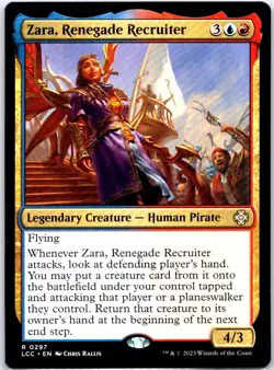 #297 Zara, Renegade Recruiter Commander: The Lost Caverns of Ixalan Rare - Image 1