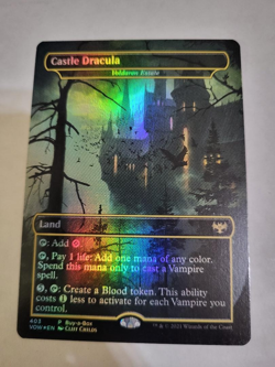 MTG CASTLE DRACULA 403 INNISTRAD BOARDER LESS ART FOIL EX-MINT FREE SHIP!!! - Image 1