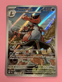 2025 Krookodile 137/086 Illustration Rare Pokemon TCG SV: Black Bolt - Image 1