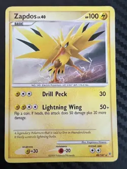 Pokemon TCG Zapdos 48/147 Supreme Victors Rare HP - Image 1