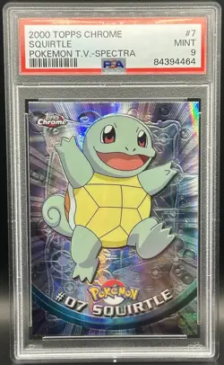 2000 Topps Chrome Squirtle Pokemon T.V. Spectra #7 PSA 9 MINT - POP 35! - Image 2