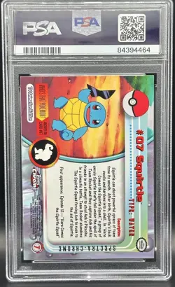 2000 Topps Chrome Squirtle Pokemon T.V. Spectra #7 PSA 9 MINT - POP 35! - Image 3