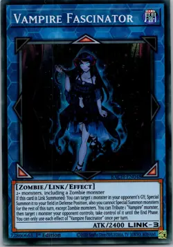 Yugioh Vampire Fascinator BACH-EN048 1st Edition Super Rare NM - Image 1