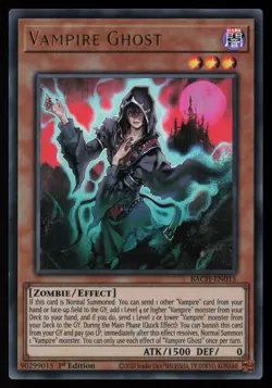 Yugioh Vampire Ghost BACH-EN015 1st Edition Ultra Rare NM - Image 1