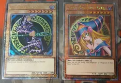 DARK MAGICIAN & DARK MAGICIAN GIRL QUARTER CENTURY RARE ORIGINAL ART YUGIOH NM - Image 1