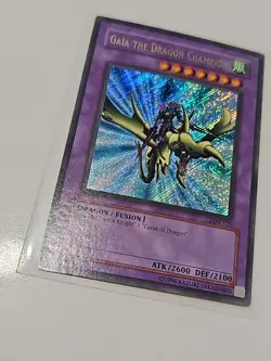 Yugioh Gaia the Dragon Champion LOB-125 Secret Rare Ultra Misprint VLP - Image 3