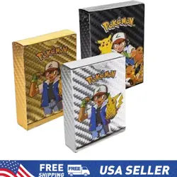 New MULTI COLOR 55Pcs Pokemon Cards Foil Card TCG GX Vmax GX Card Charizard Rare - Image 1