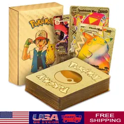 55 Pcs Gold Foil Pokemon Cards Pack - VMAX GX TCG Rare Card Lot/collectible/gift - Image 1