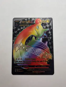 Black Foil Lapras VMAX Rainbow Fan Art Display Vmax Card NM - Image 1