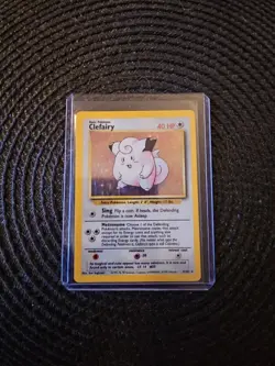 Pokemon TCG Clefairy Base Set Holo Unlimited Rare Card 5/102 - Image 1