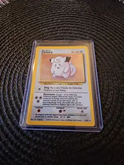 Pokemon TCG Clefairy Base Set Holo Unlimited Rare Card 5/102 - Image 2