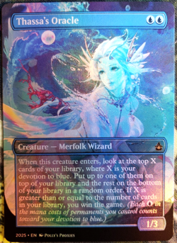 Thassa's Oracle FOIL Proxy Playtest Card with Custom Fantasy Mermaid Art Design - Image 1