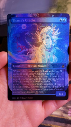 Thassa's Oracle FOIL Proxy Playtest Card with Custom Fantasy Mermaid Art Design - Image 2