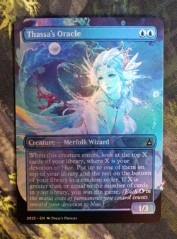Thassa's Oracle FOIL Proxy Playtest Card with Custom Fantasy Mermaid Art Design - Image 4