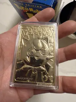 Pokemon 23k Gold Plated 1999 Card Trading Card Jigglypuff Blue Box - Image 4