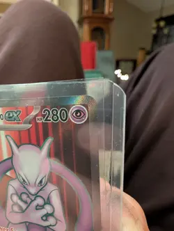 Pokemon TCG Destined Rivals Team Rockets Mewtwo EX Ultra Rare Card 213/182 - Image 4