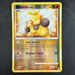 Pokemon TCG Makuhita Platinum Arceus 68/99 Reverse Holo Common Card - Image 1