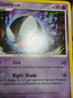 Pokemon MP Card Gastly 36/99 Platinum Arceus Pokemon - Image 2