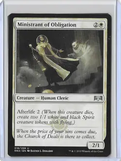 MTG Ministrant of Obligation Ravnica Allegiance (RNA) Uncommon #016/259 Unplayed - Image 1