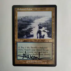 MTG Polluted Delta Onslaught - Signed by Artist Rob Alexander - Image 1