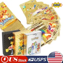 New MULTI COLOR 55Pcs Pokemon Cards Foil Card TCG GX Vmax GX Card Charizard Rare - Image 1