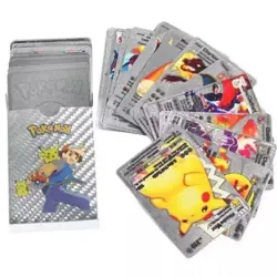 New Foil SILVER PACK 55 CARDS TCG GX Vmax GX Card Charizard Rare Pokemon - Image 3