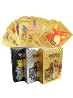 New MULTI COLOR 55Pcs Pokemon Cards Foil Card TCG GX Vmax GX Card Charizard Rare - Image 3