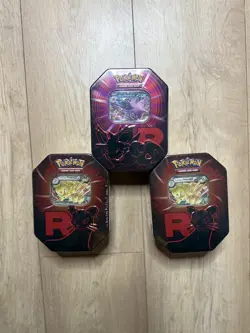 Pokemon Team Rocket Tin 3x Bundle - Nidoking x2 + Persian, Brand New & Sealed ✅ - Image 1